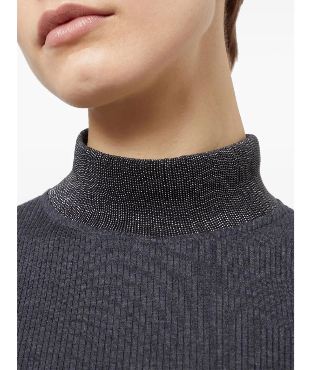 BRUNELLO CUCINELLI Темно-синий джемпер / свитер, фото 5