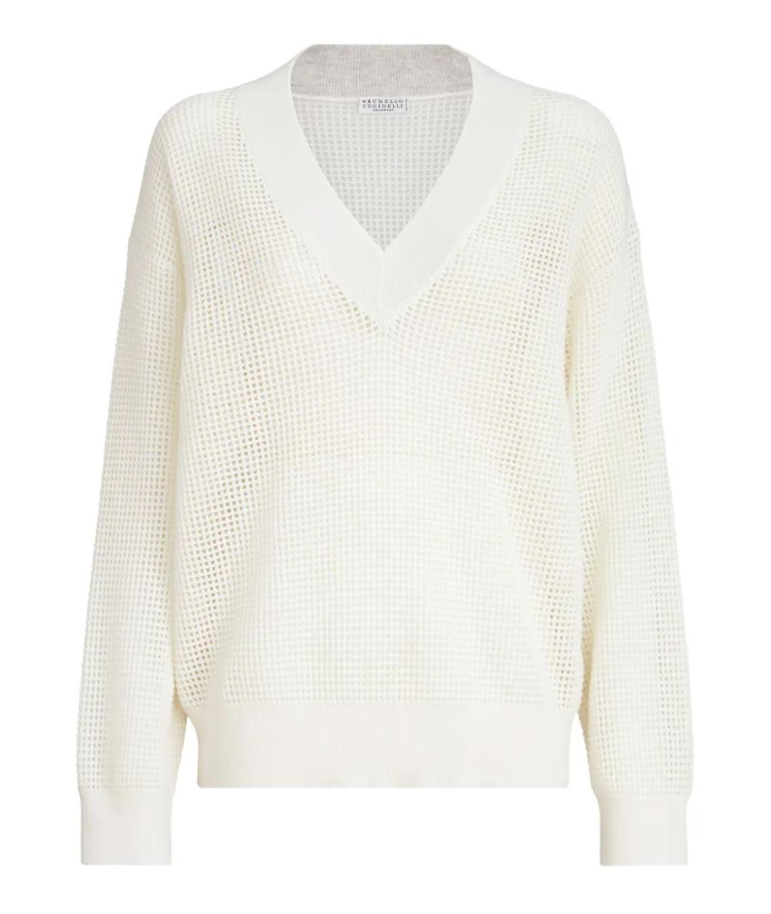 BRUNELLO CUCINELLI Бежевый кашемировый джемпер / свитер, фото 1