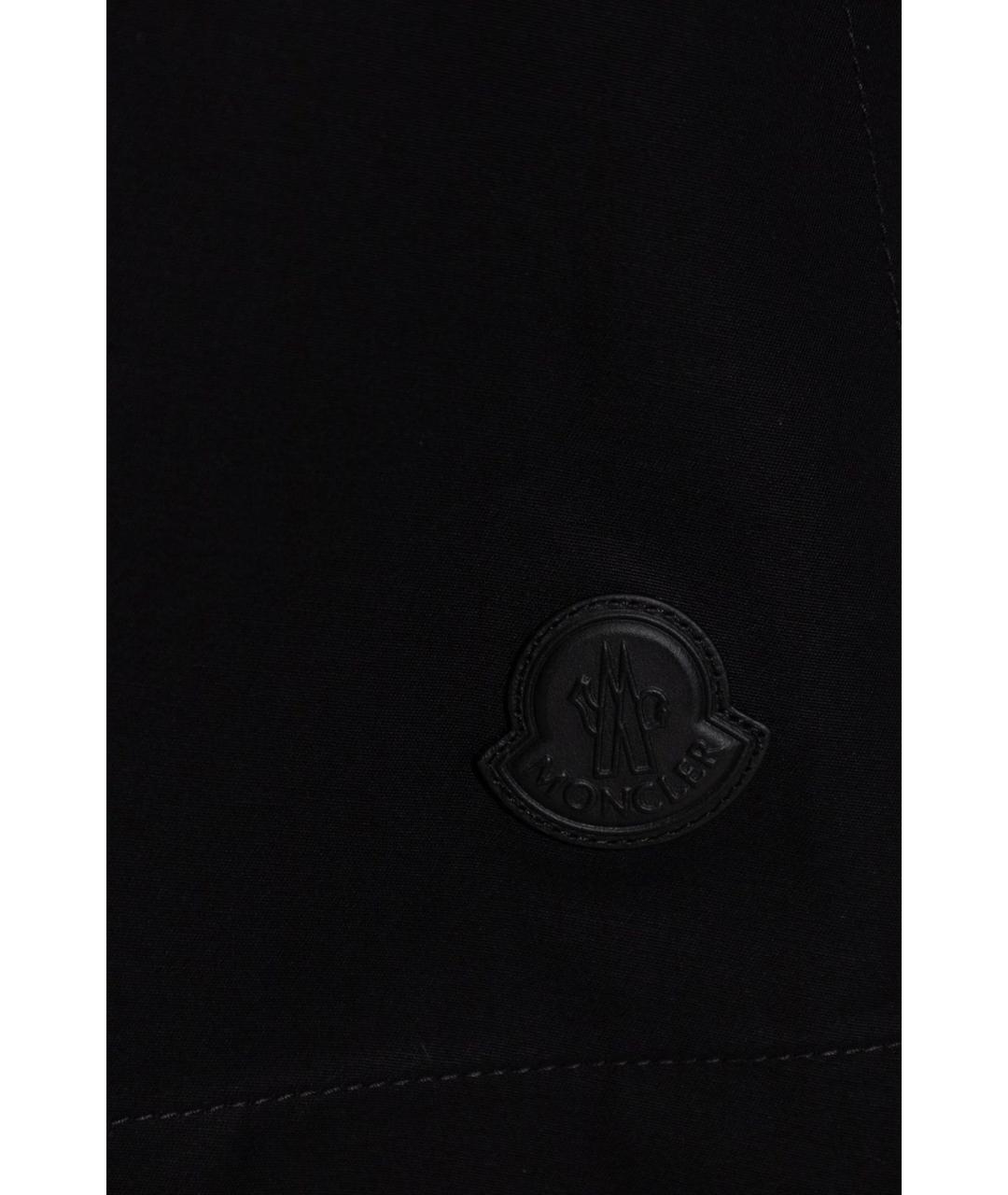 MONCLER Черная кожаная юбка миди, фото 4