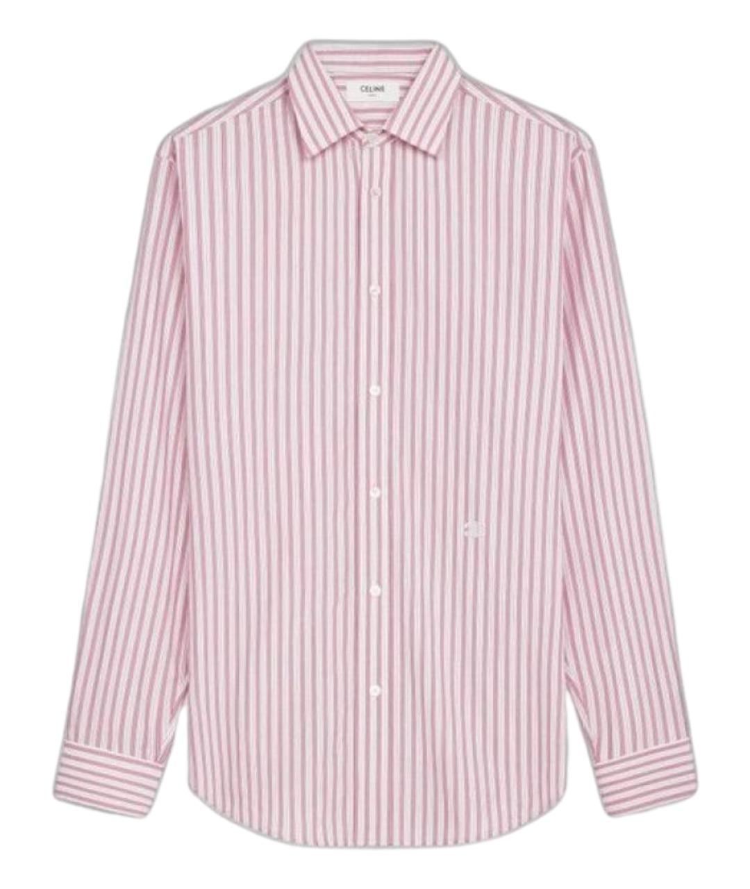 CELINE Розовая хлопковая кэжуал рубашка, фото 1