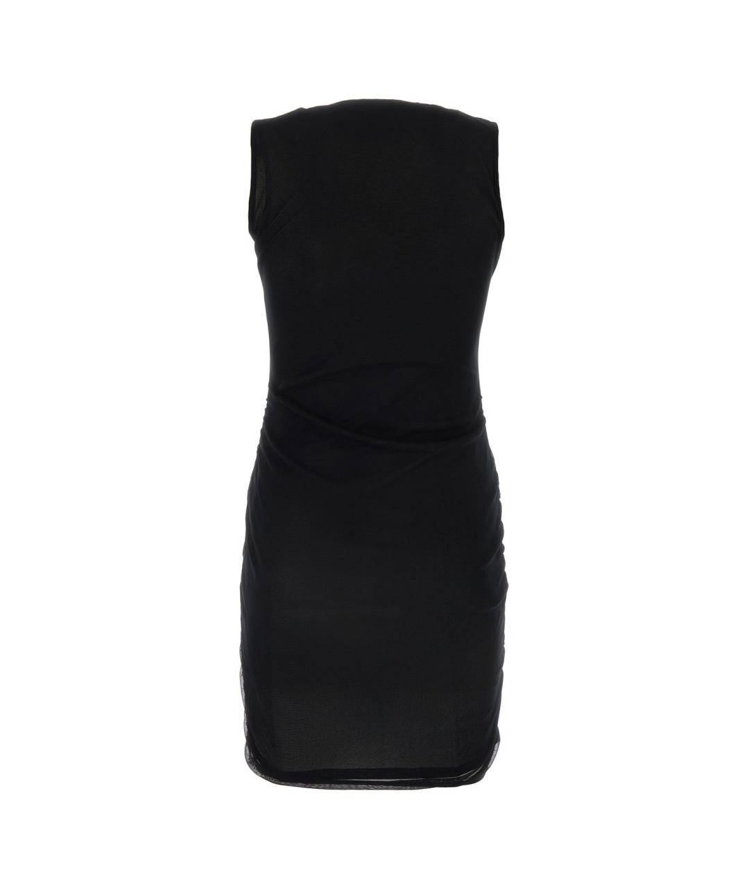 SAINT LAURENT Черное полиамидовое коктейльное платье, фото 2