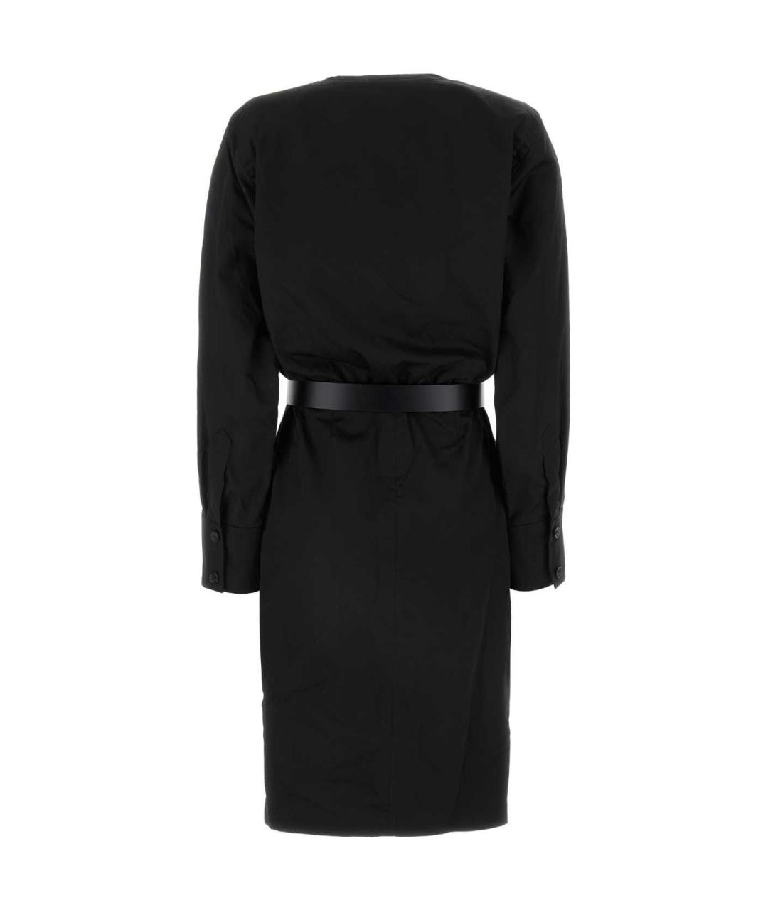 SAINT LAURENT Черное хлопковое повседневное платье, фото 2