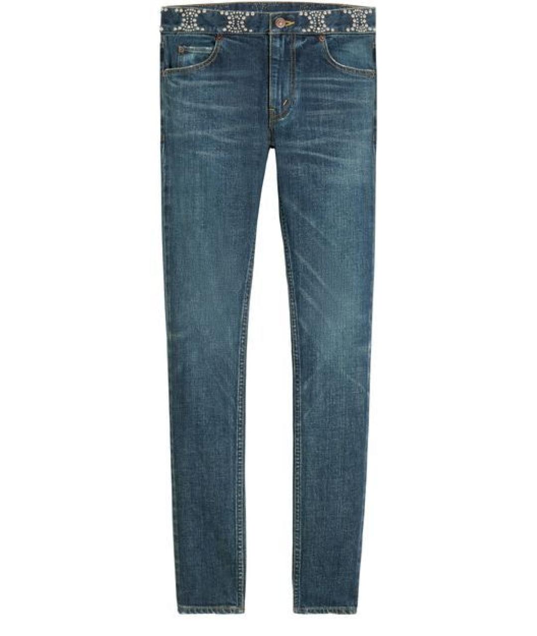 CELINE Синие хлопковые джинсы слим, фото 1