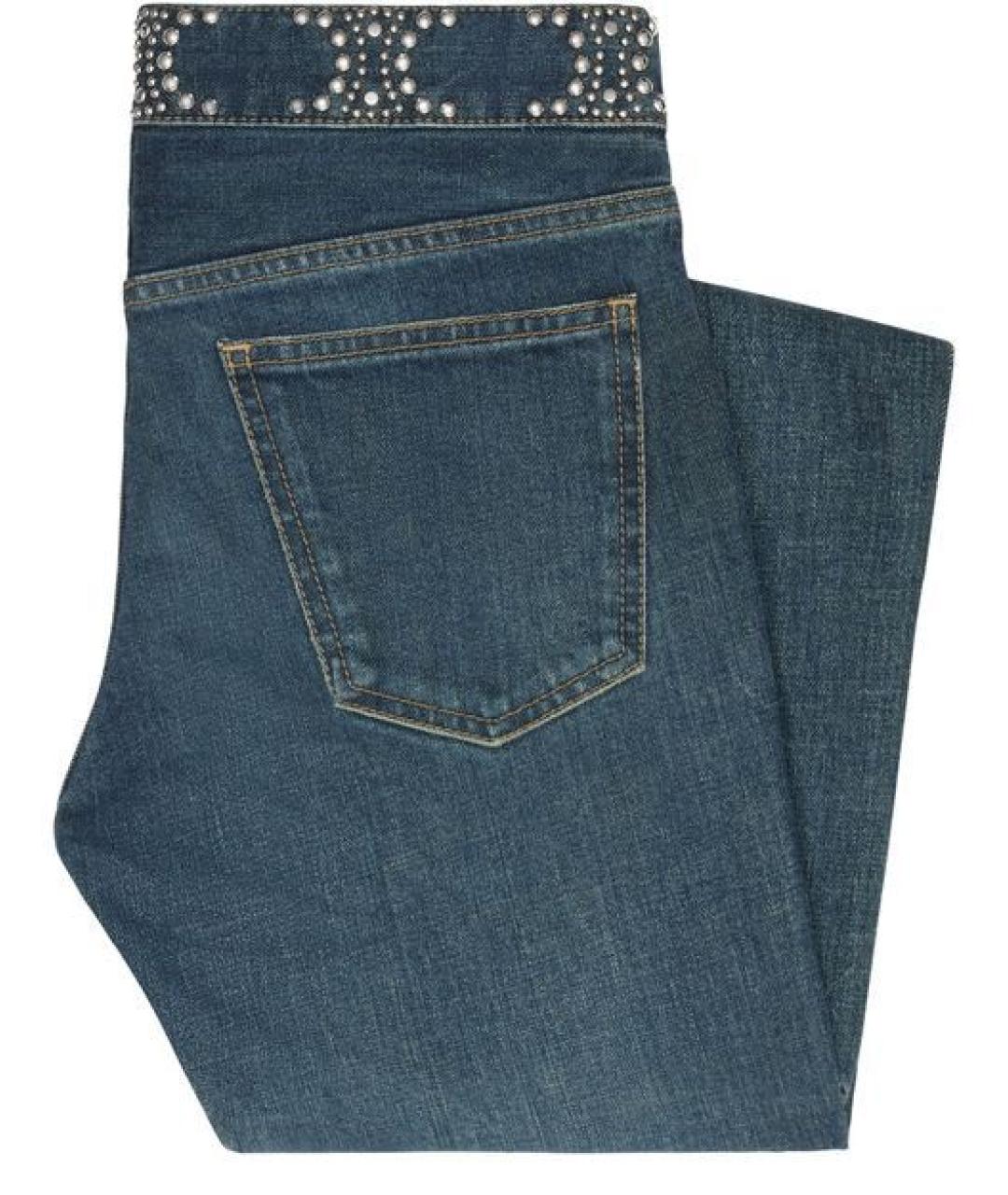 CELINE Синие хлопковые джинсы слим, фото 2