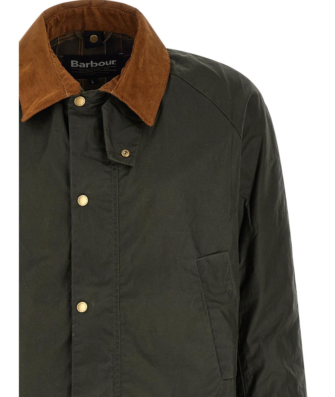 BARBOUR Зеленая хлопковая куртка, фото 4
