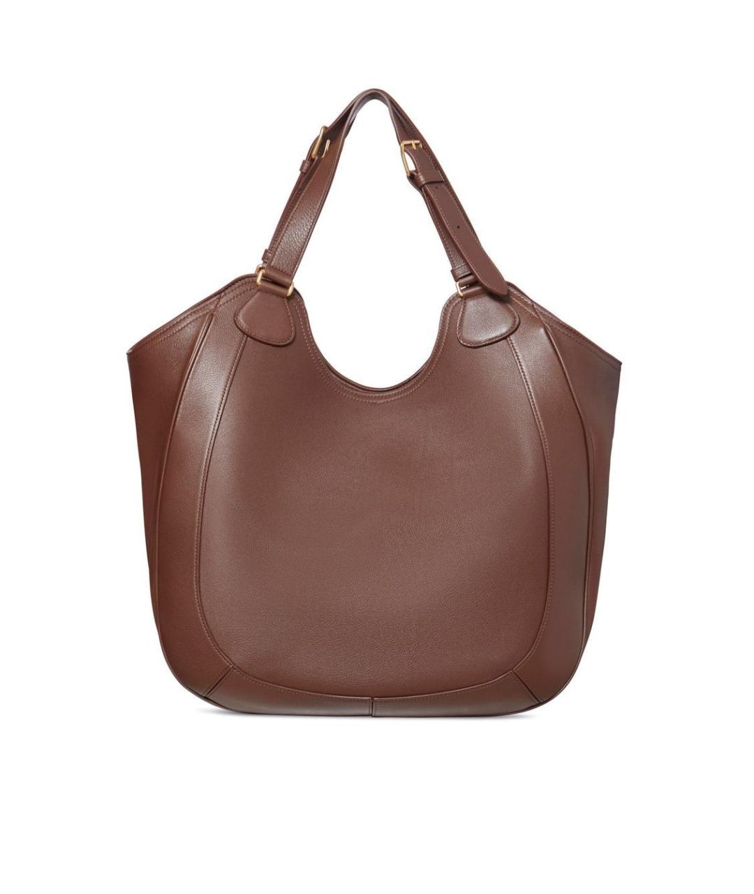 CELINE Коричневая кожаная сумка тоут, фото 3