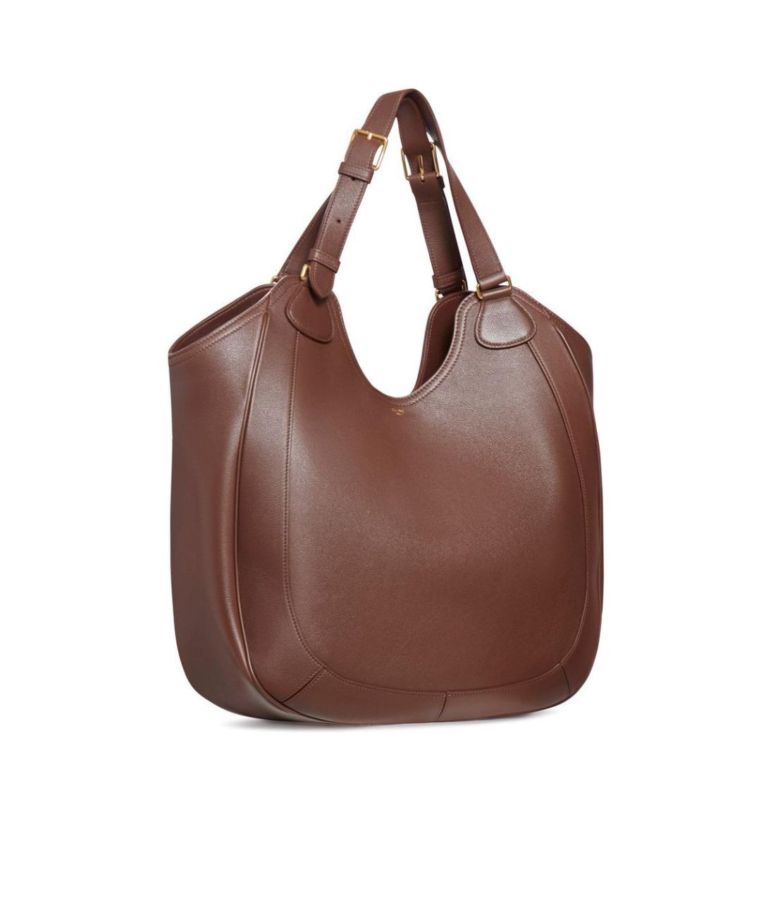 CELINE Коричневая кожаная сумка тоут, фото 2