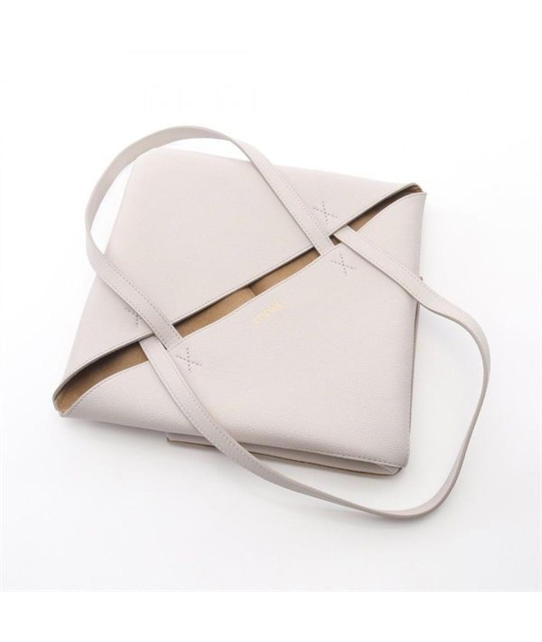 LOEWE Белая кожаная сумка тоут, фото 4