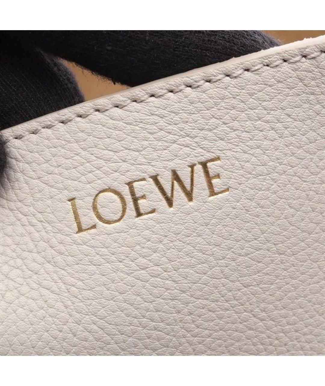 LOEWE Белая кожаная сумка тоут, фото 5