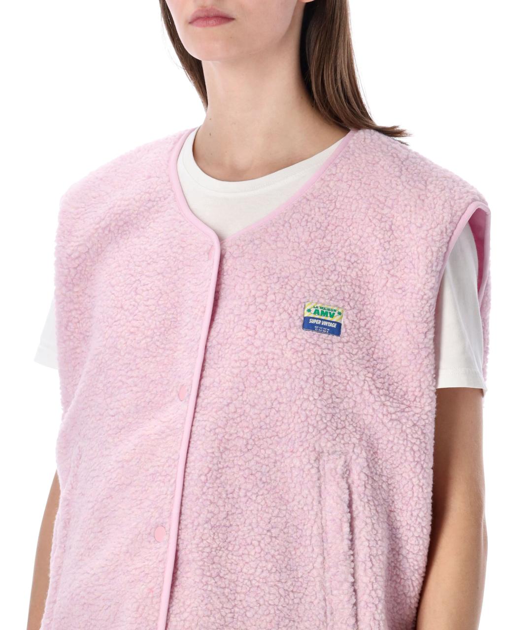 American vintage Розовый полиэстеровый жилет, фото 3