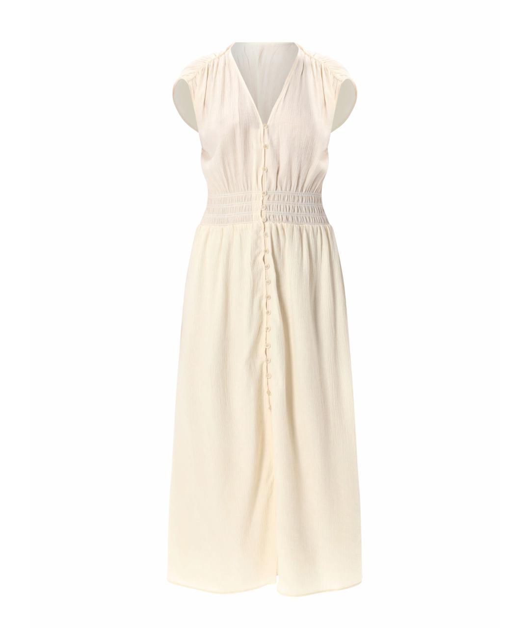 SESSUN Бежевое вискозное повседневное платье, фото 1