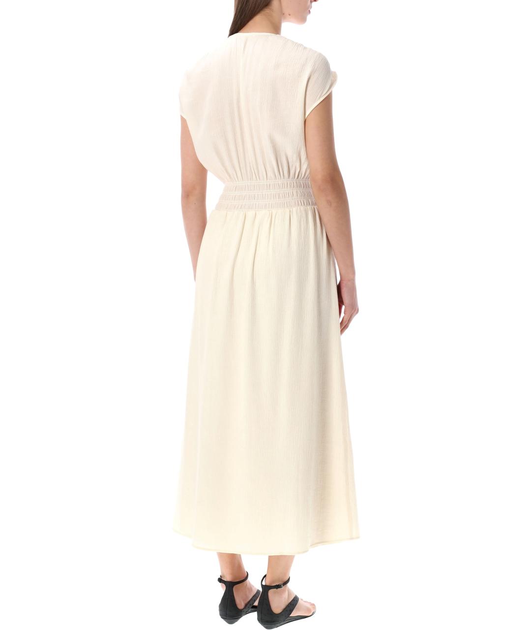 SESSUN Бежевое вискозное повседневное платье, фото 2