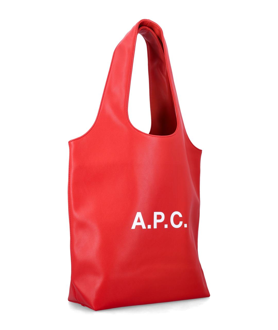 A.P.C. Красная сумка тоут из искусственной кожи, фото 2
