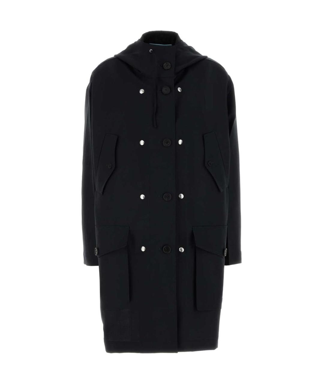 PRADA Темно-синяя шерстяная парка, фото 1