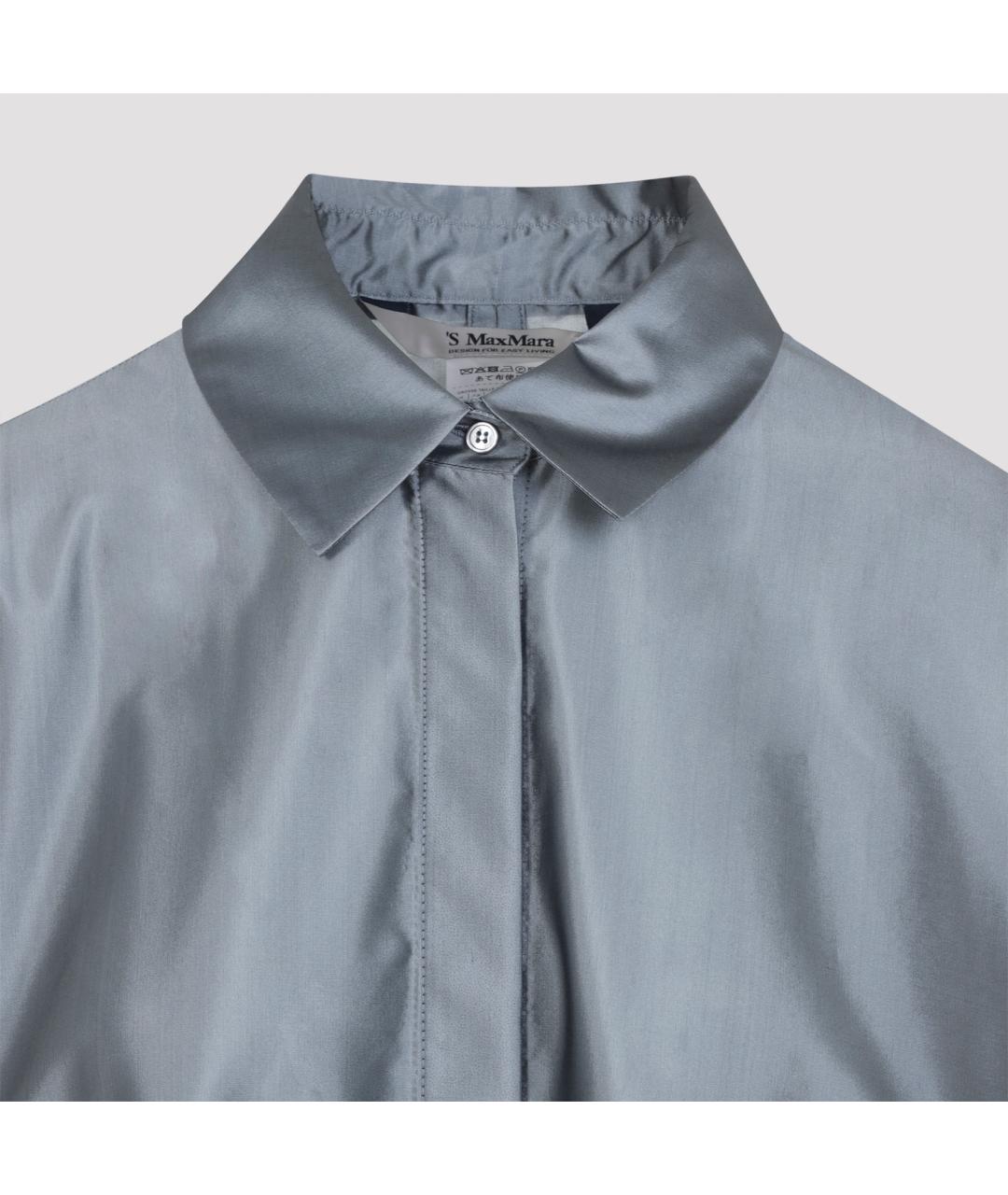 'S MAX MARA Синее полиэстеровое повседневное платье, фото 3