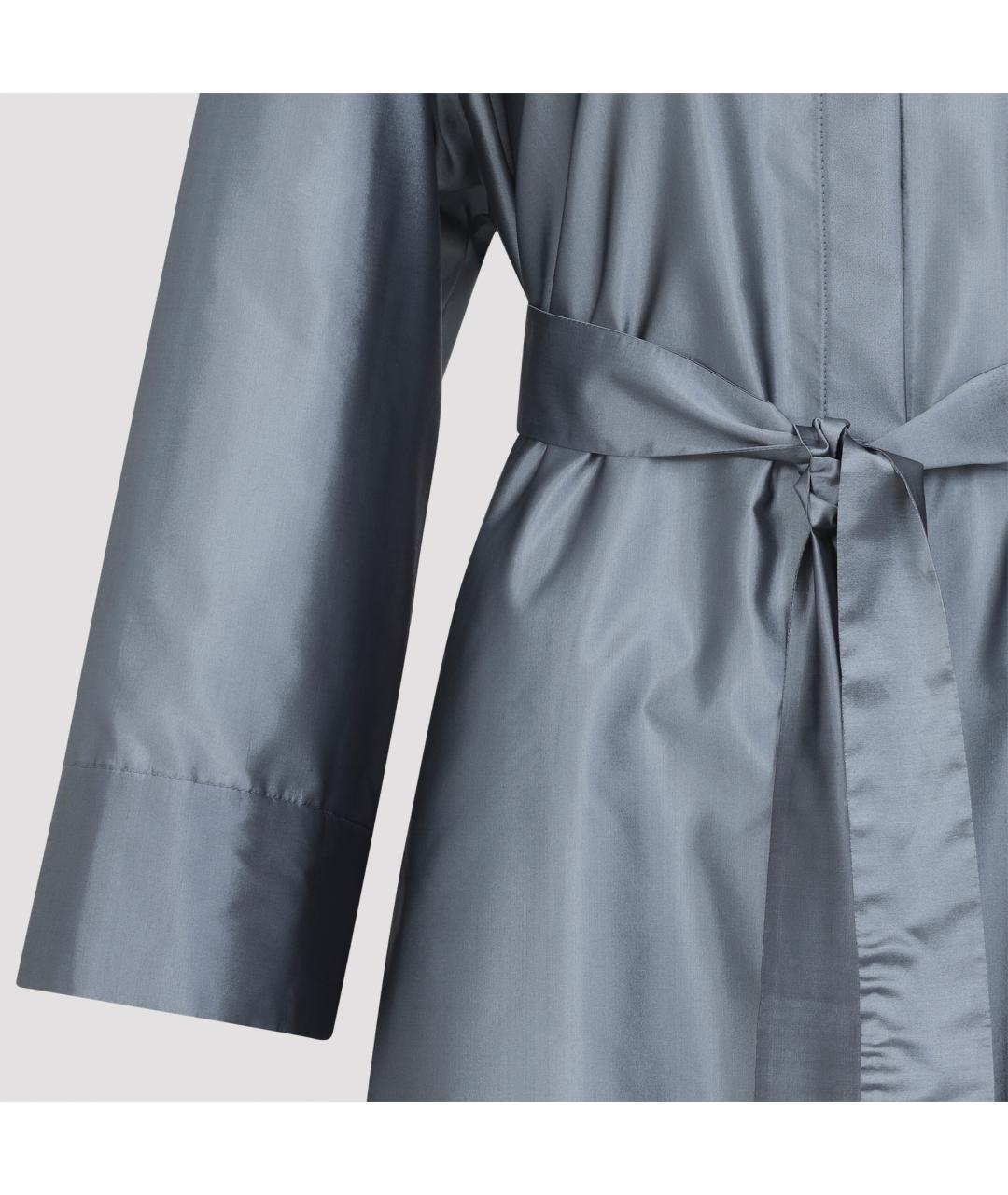 'S MAX MARA Синее полиэстеровое повседневное платье, фото 4