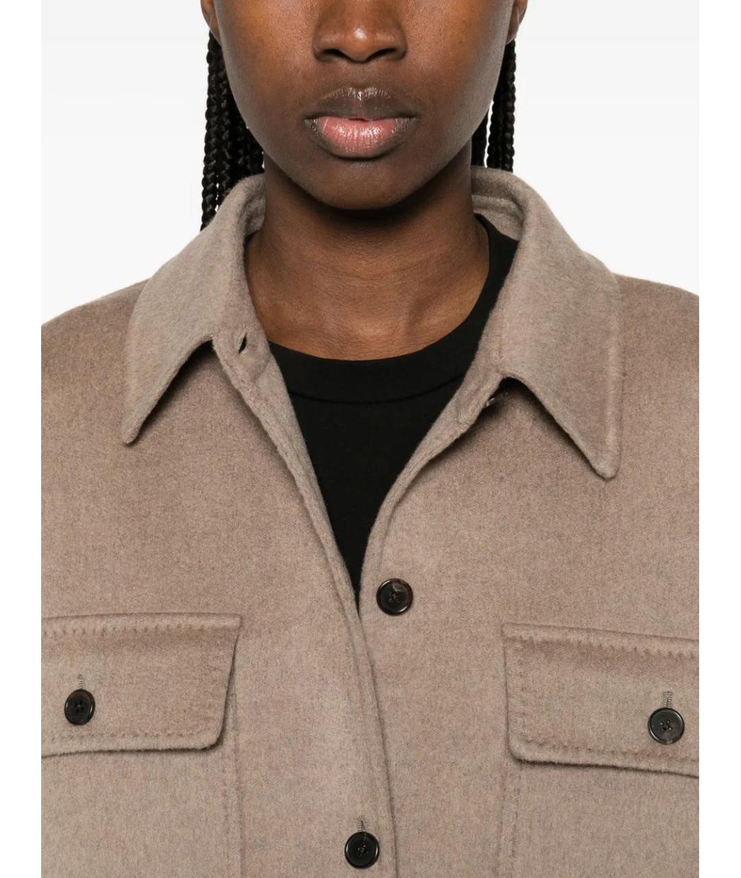 THE ROW Бежевая кашемировая куртка, фото 5