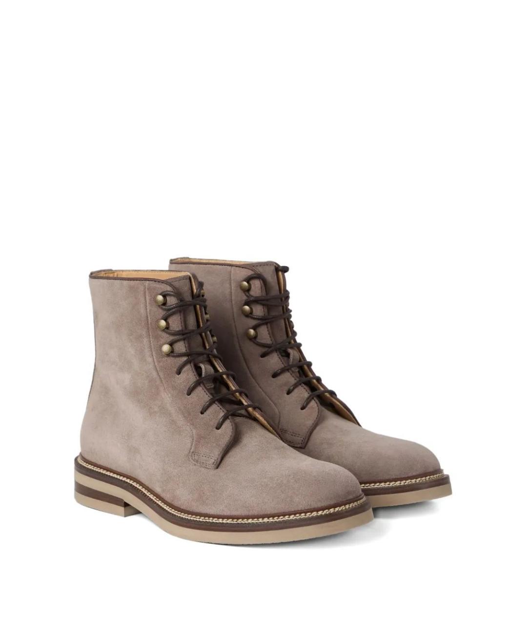 BRUNELLO CUCINELLI Замшевые низкие ботинки, фото 2