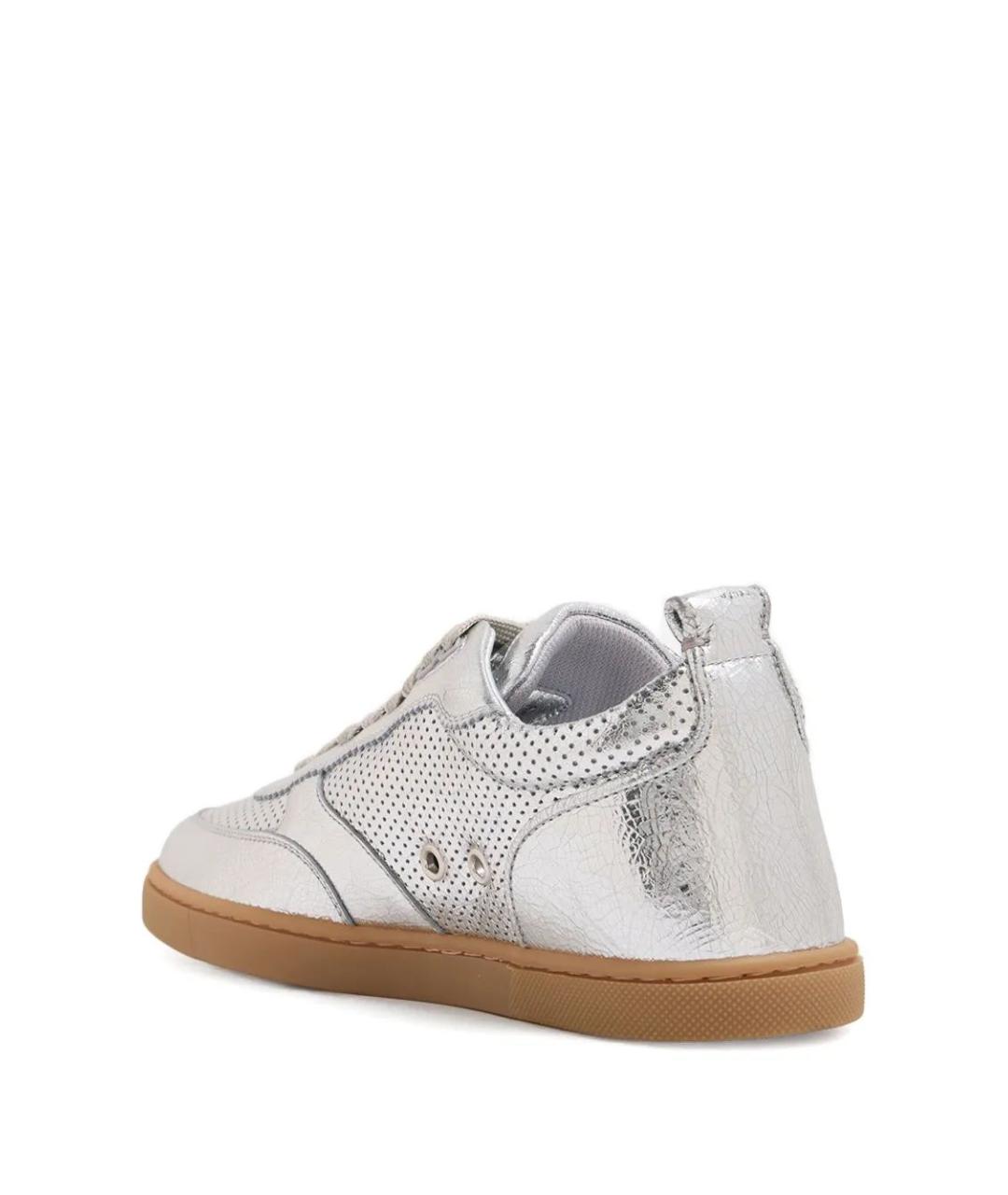 CHRISTIAN LOUBOUTIN Серые кожаные кеды, фото 3