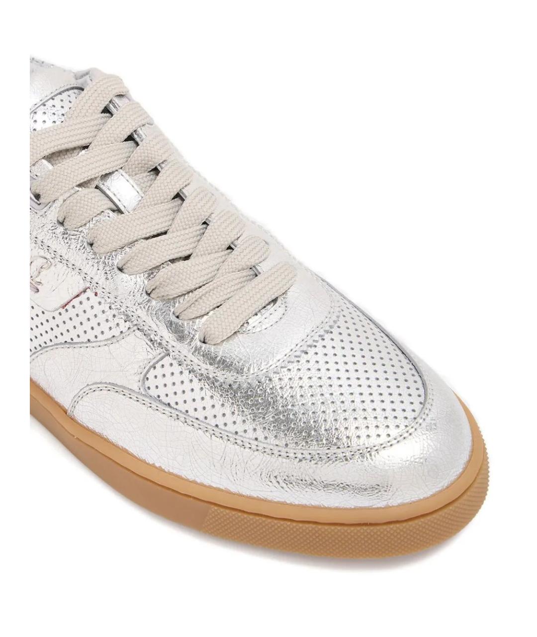 CHRISTIAN LOUBOUTIN Серые кожаные кеды, фото 4