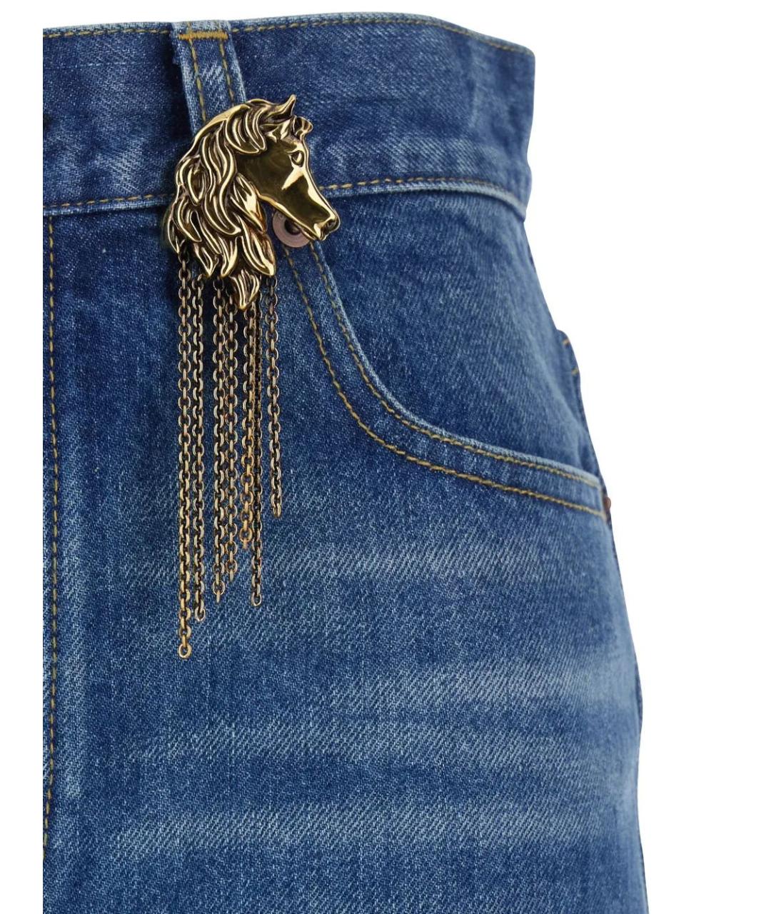 CHLOE Синие хлопковые джинсы клеш, фото 3