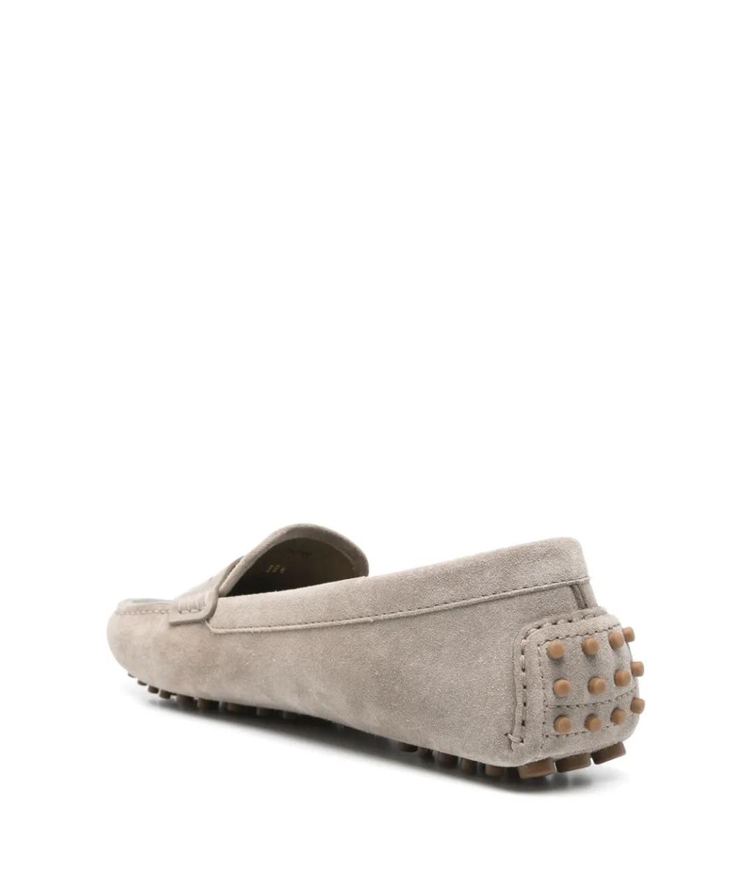BRUNELLO CUCINELLI Бежевые замшевые мокасины, фото 3