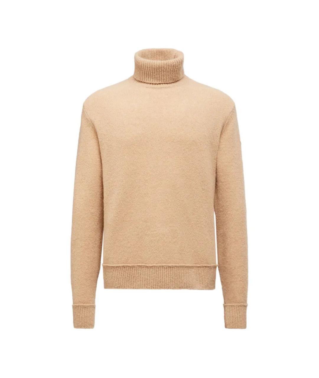 MONCLER Бежевый шерстяной джемпер / свитер, фото 1