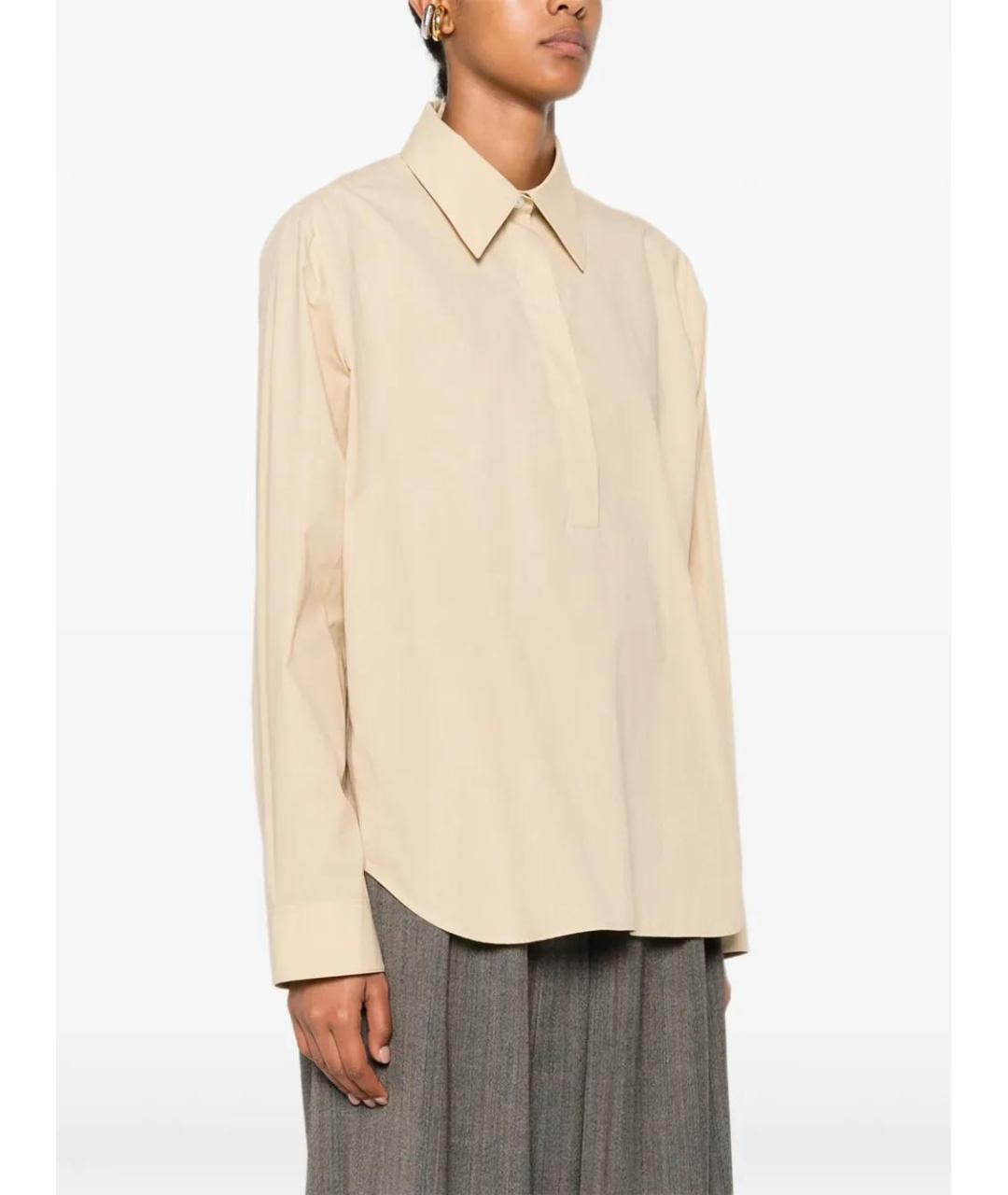 THE ROW Бежевая хлопковая рубашка, фото 3