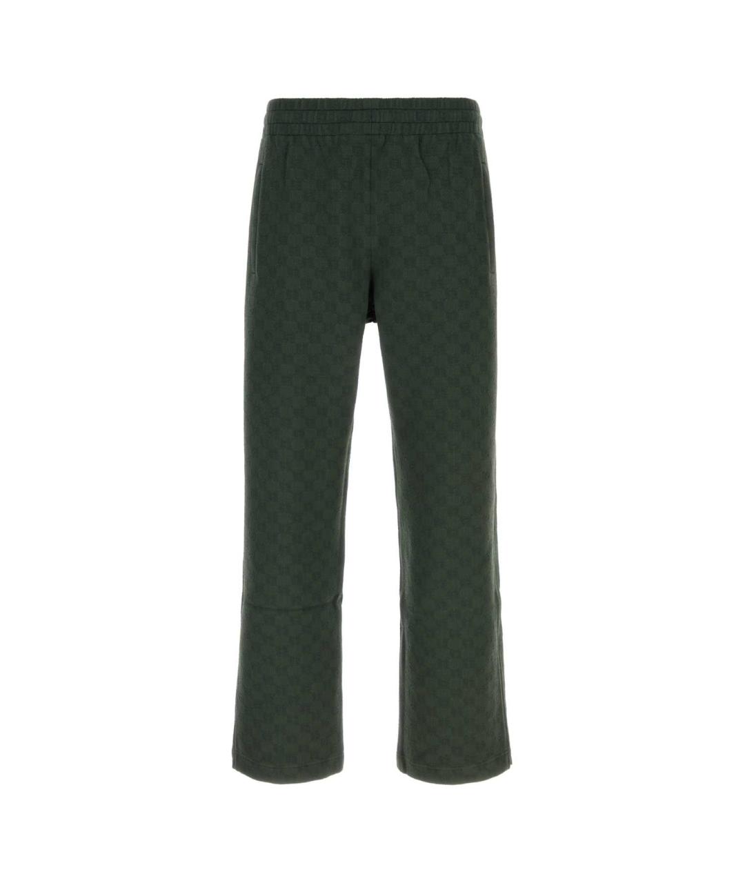 GUCCI Зеленые полиамидовые повседневные брюки, фото 1