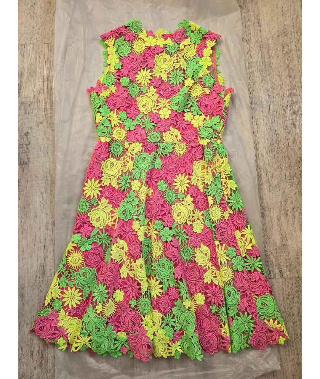 VALENTINO Мульти кружевное коктейльное платье, фото 8