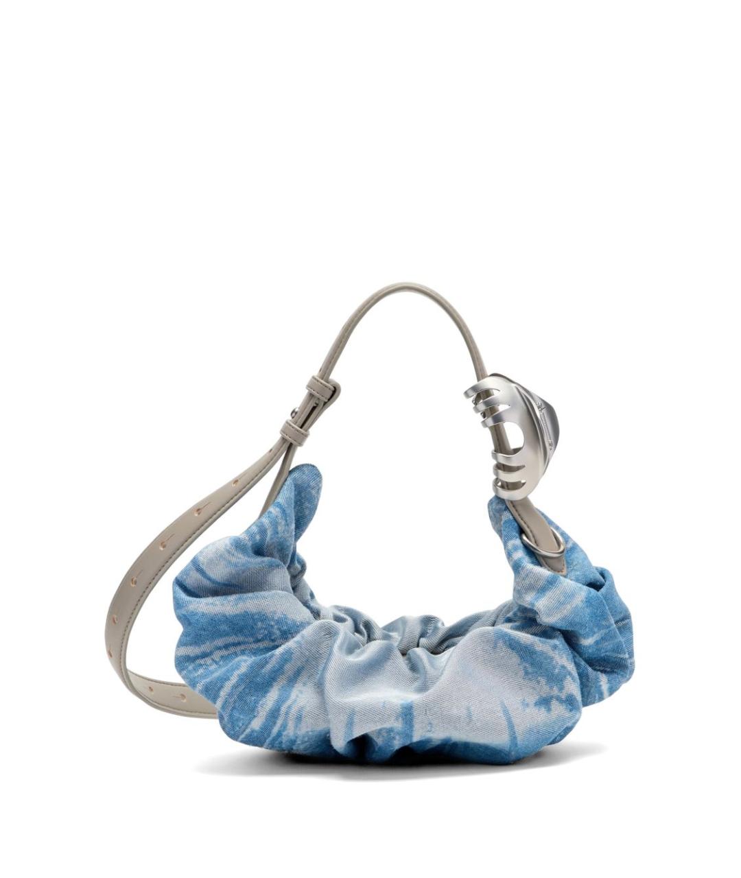 DIESEL Голубая хлопковая сумка через плечо, фото 5