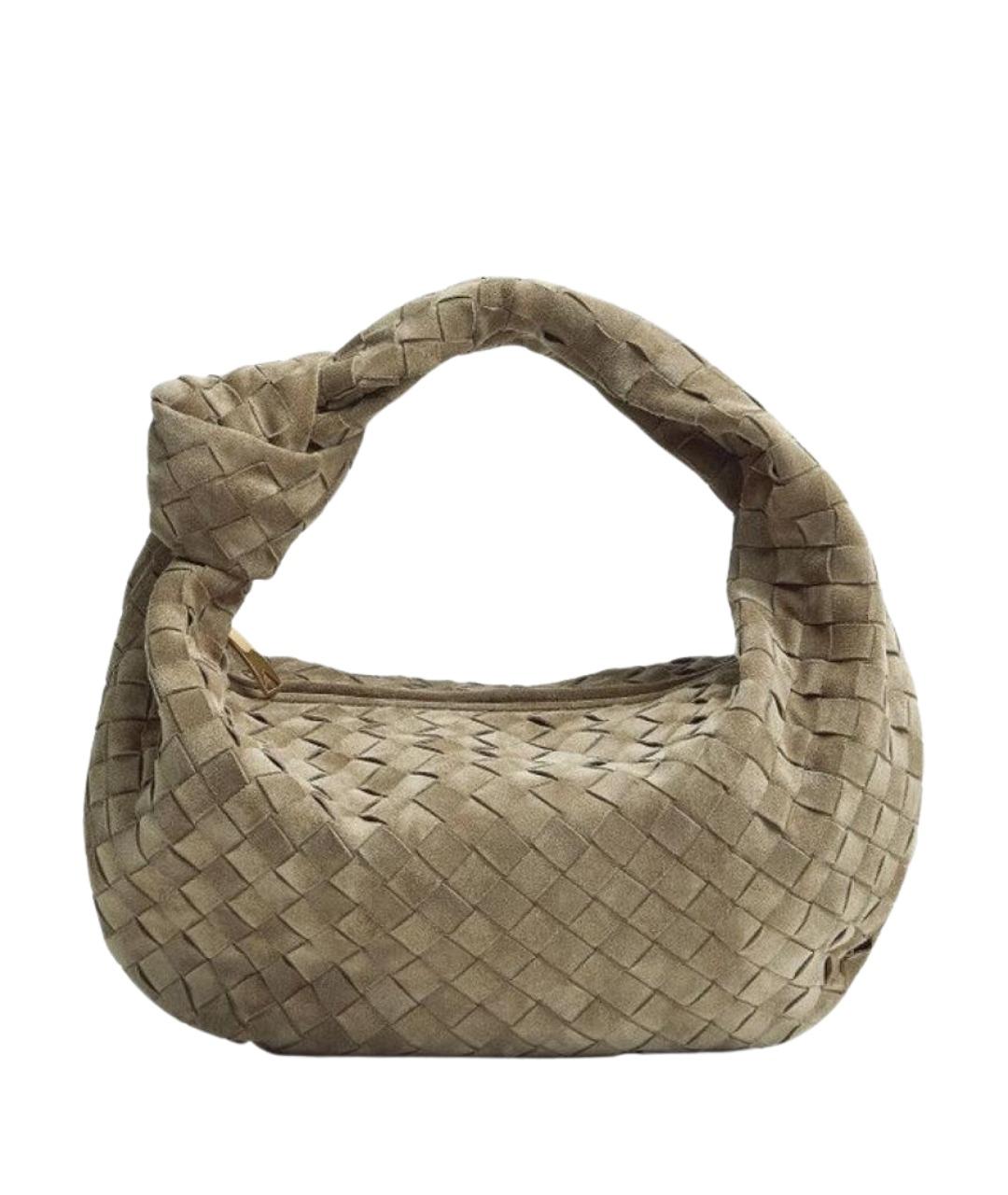 BOTTEGA VENETA Бежевая замшевая сумка через плечо, фото 1