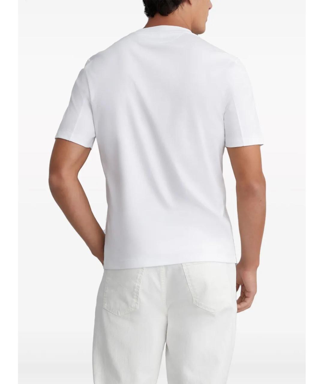 BRUNELLO CUCINELLI Белая хлопковая футболка, фото 3