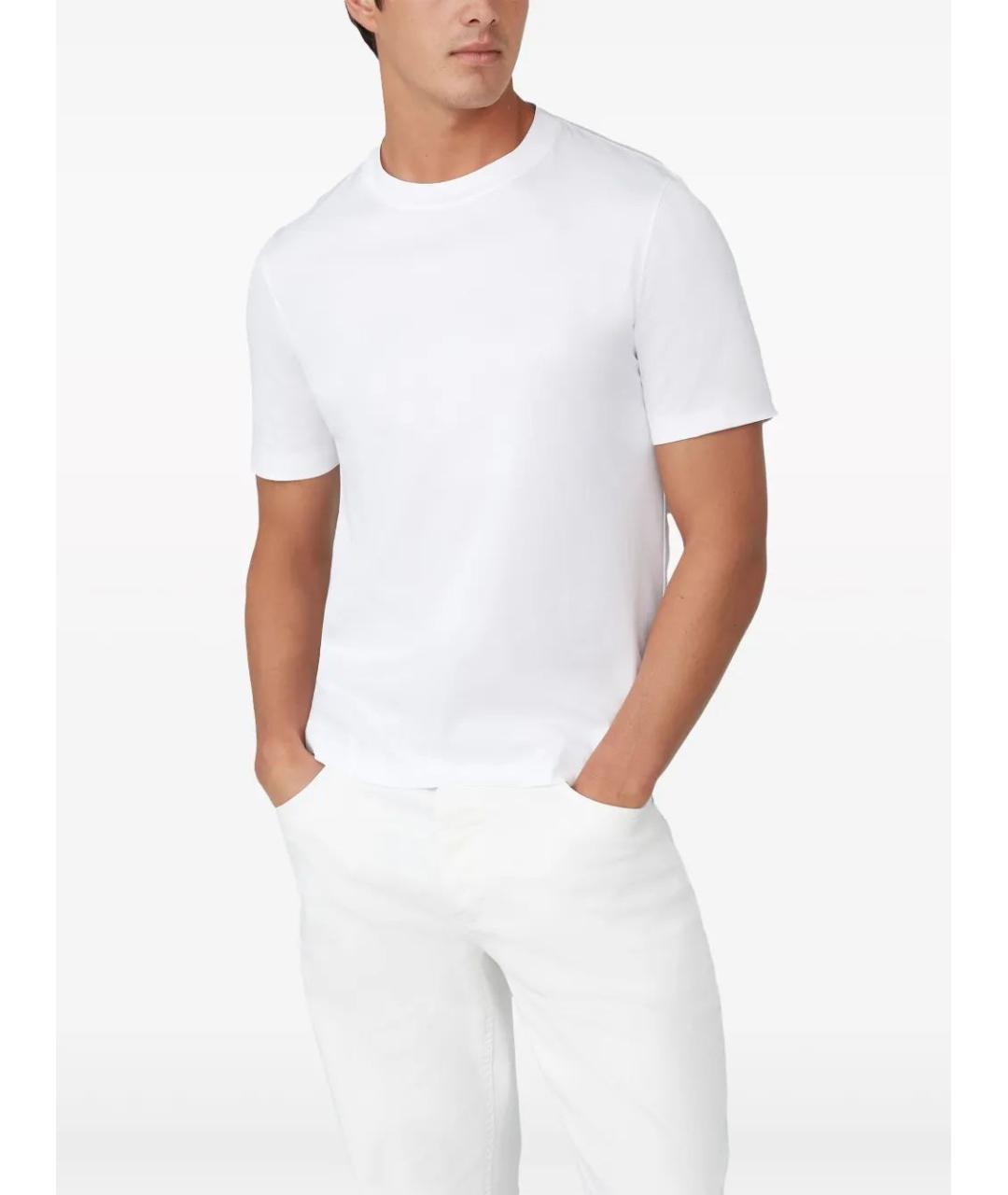 BRUNELLO CUCINELLI Белая хлопковая футболка, фото 2
