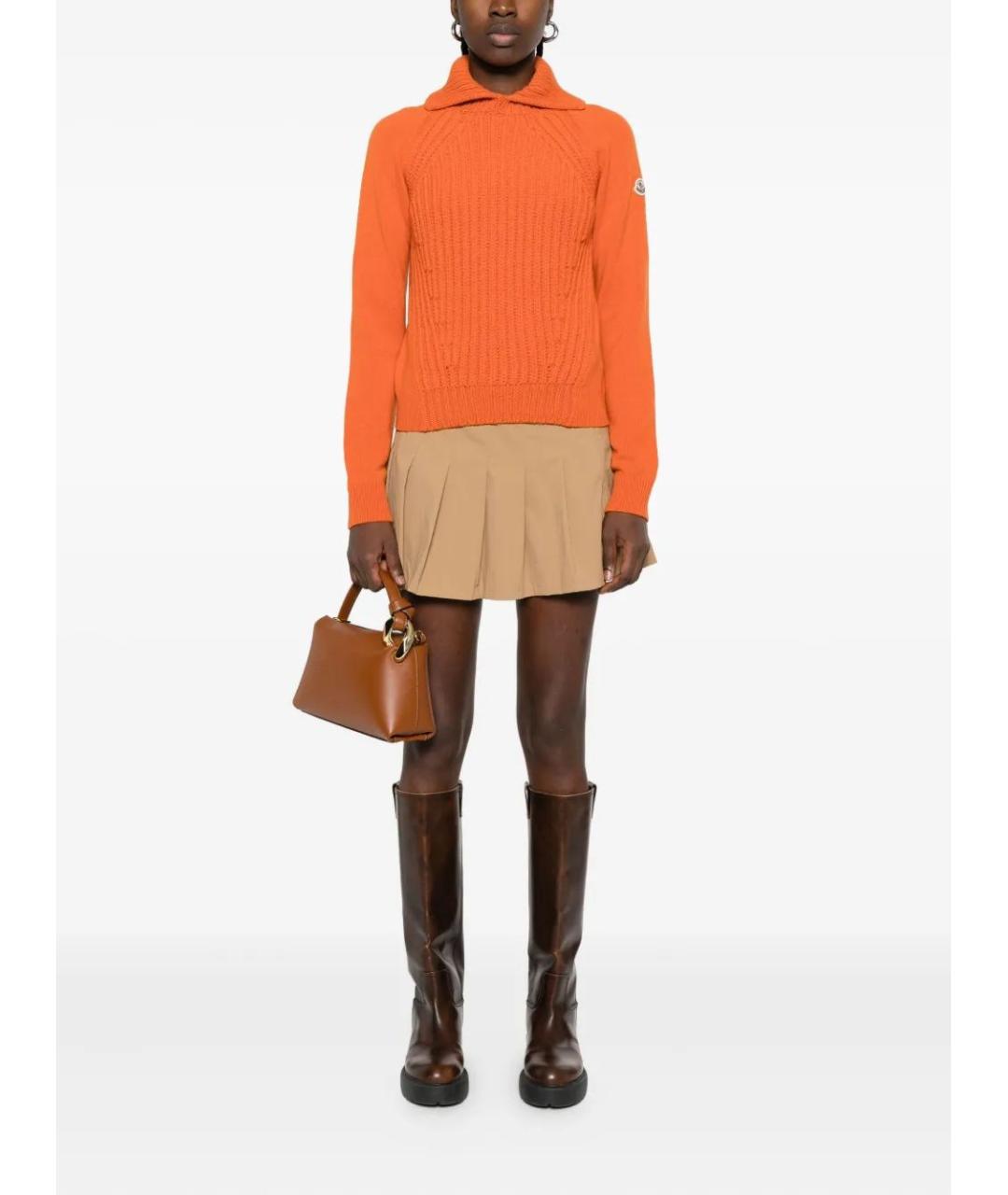 MONCLER Оранжевый кашемировый джемпер / свитер, фото 2