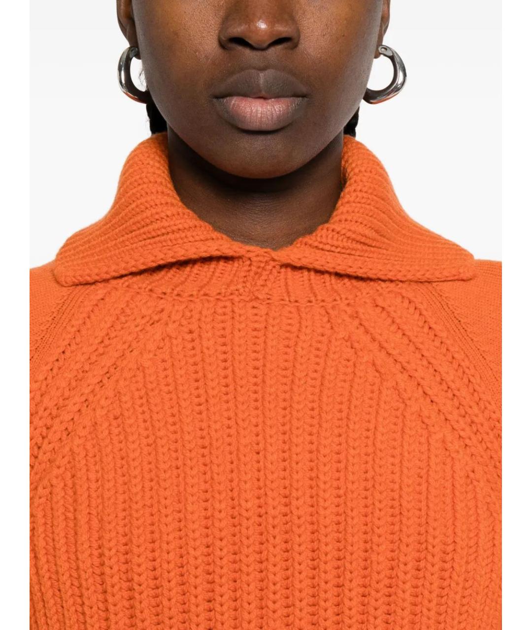 MONCLER Оранжевый кашемировый джемпер / свитер, фото 5