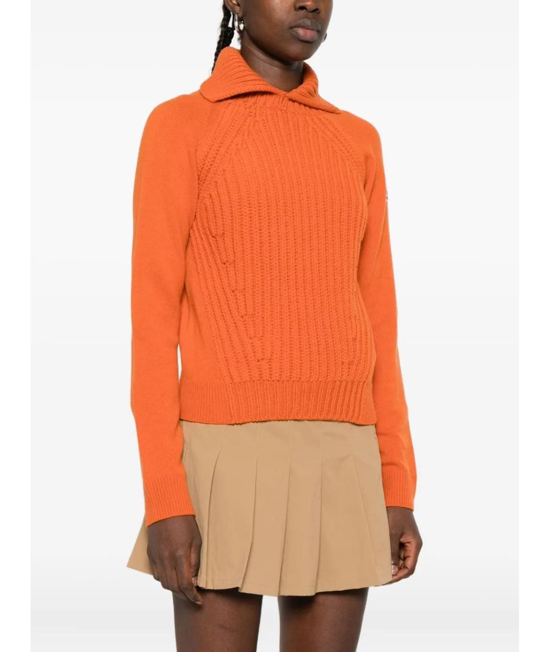 MONCLER Оранжевый кашемировый джемпер / свитер, фото 3