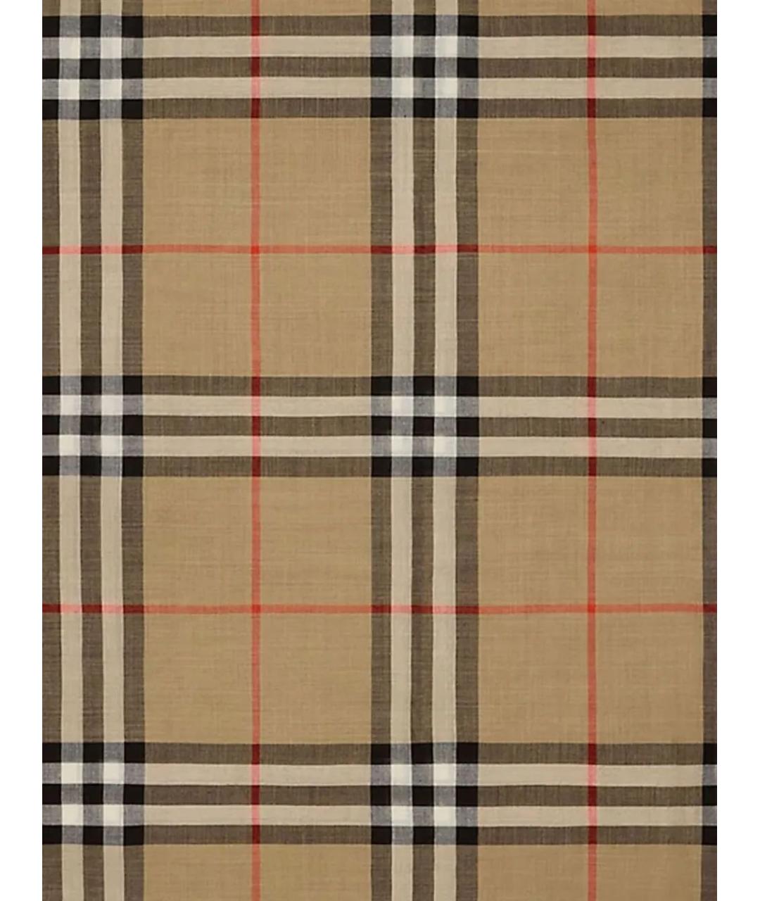 BURBERRY Бежевый шерстяной шарф, фото 2