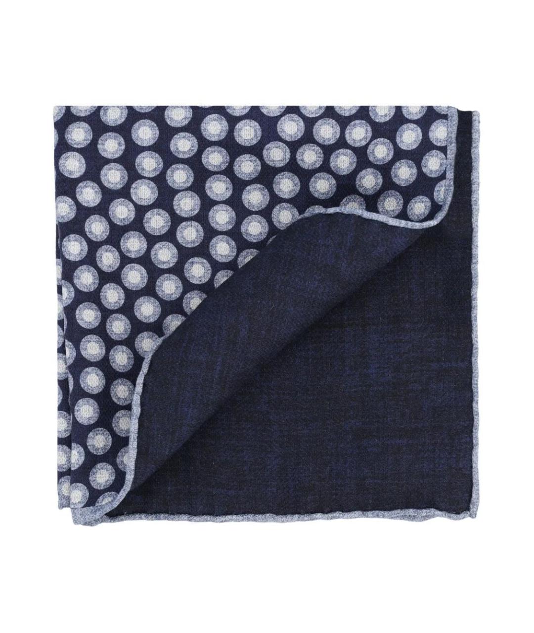 BRUNELLO CUCINELLI Темно-синий шелковый шарф, фото 2