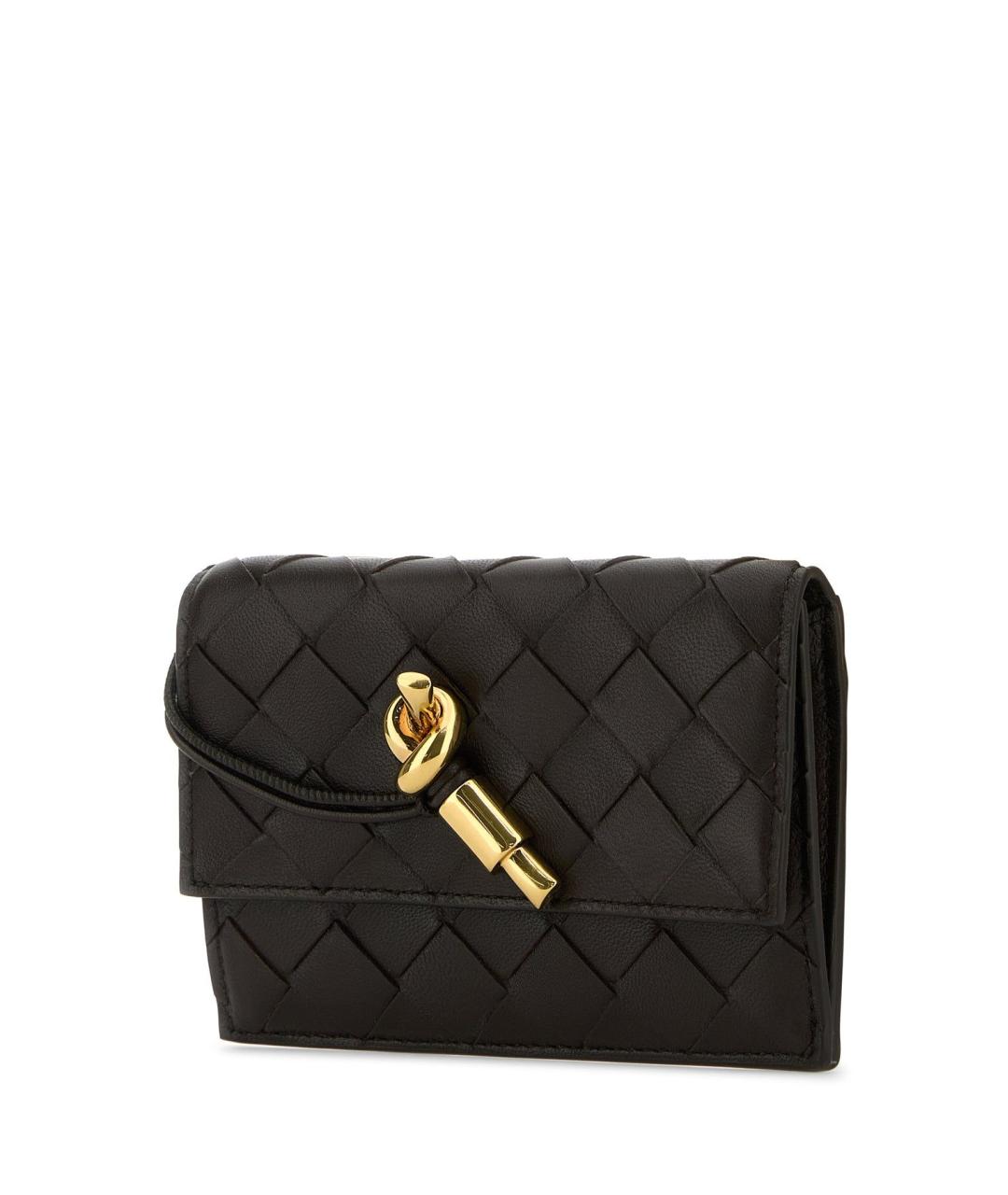 BOTTEGA VENETA Коричневый кожаный кошелек, фото 2