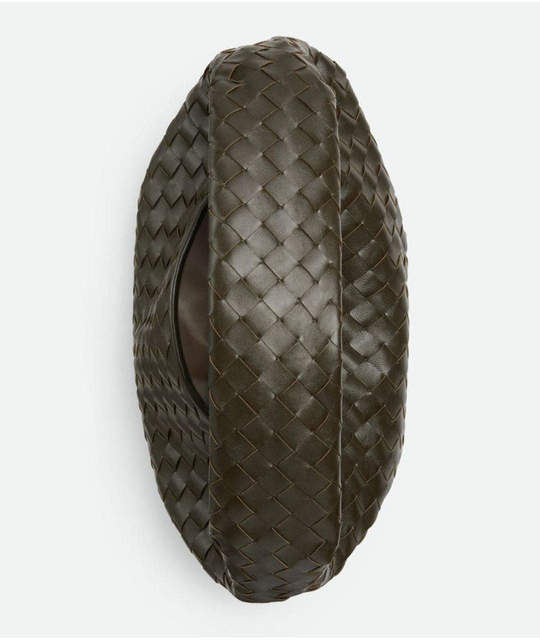 BOTTEGA VENETA Хаки кожаная сумка через плечо, фото 3