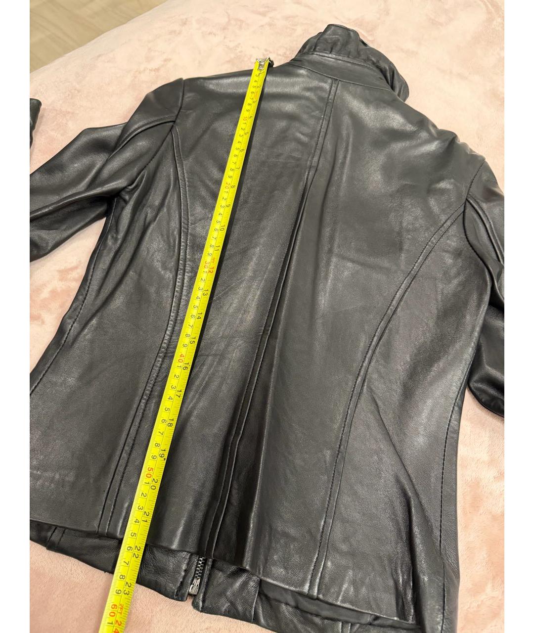 DKNY Черная кожаная куртка, фото 6