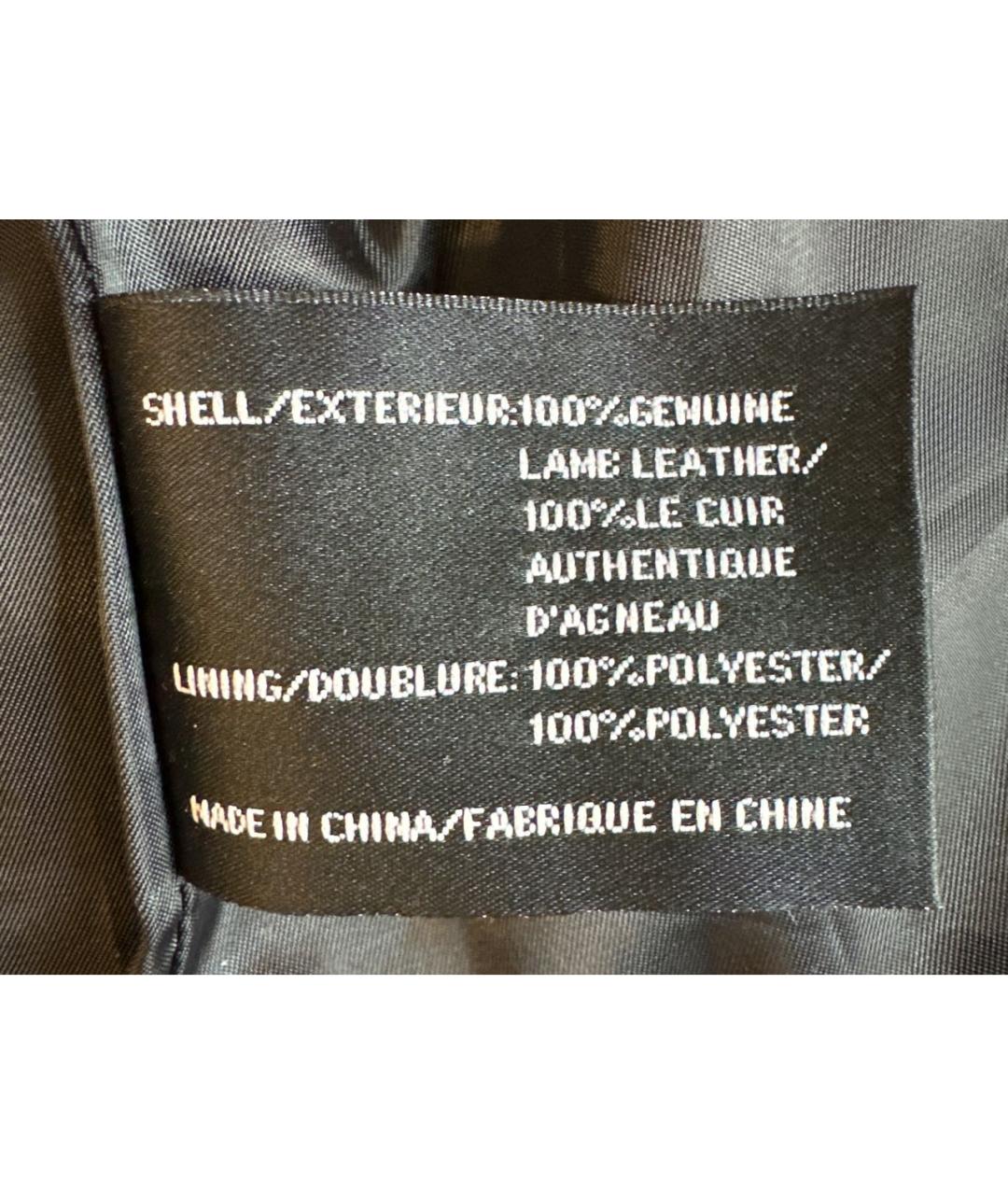 DKNY Черная кожаная куртка, фото 5