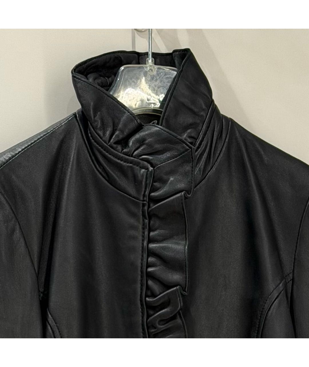 DKNY Черная кожаная куртка, фото 4