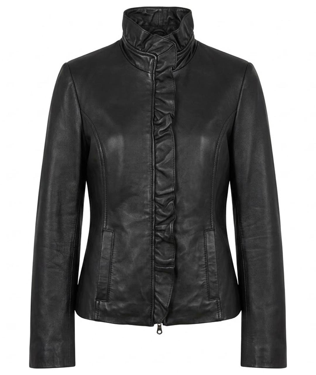 DKNY Черная кожаная куртка, фото 1