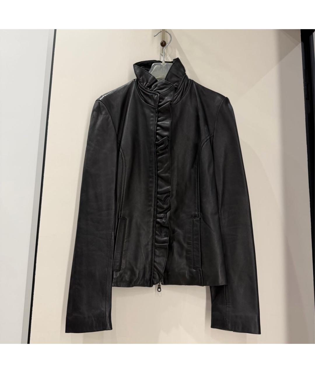 DKNY Черная кожаная куртка, фото 8