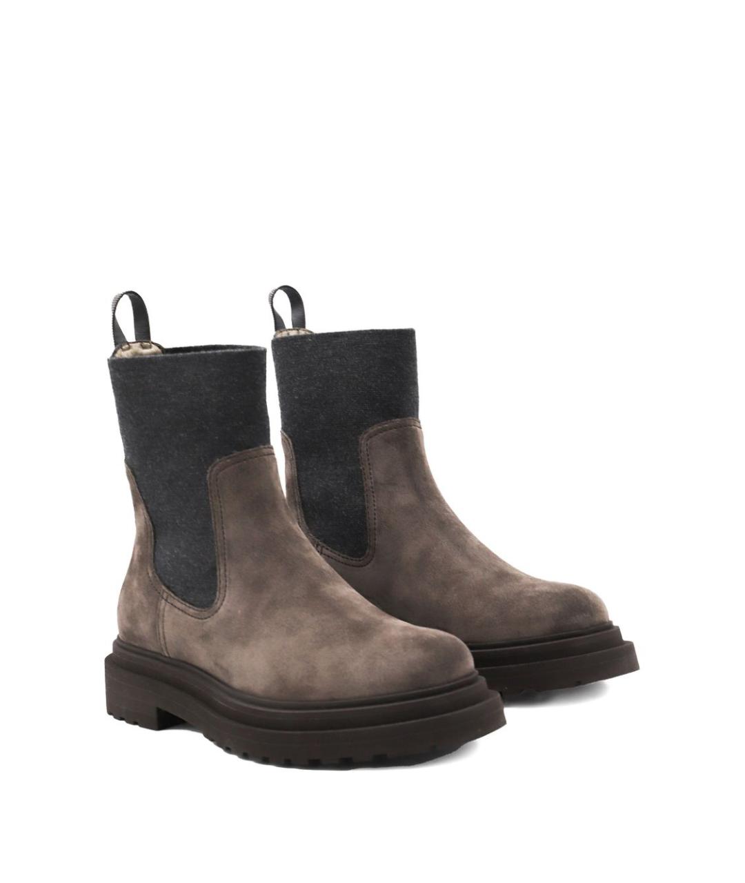 BRUNELLO CUCINELLI Кожаные ботинки, фото 4