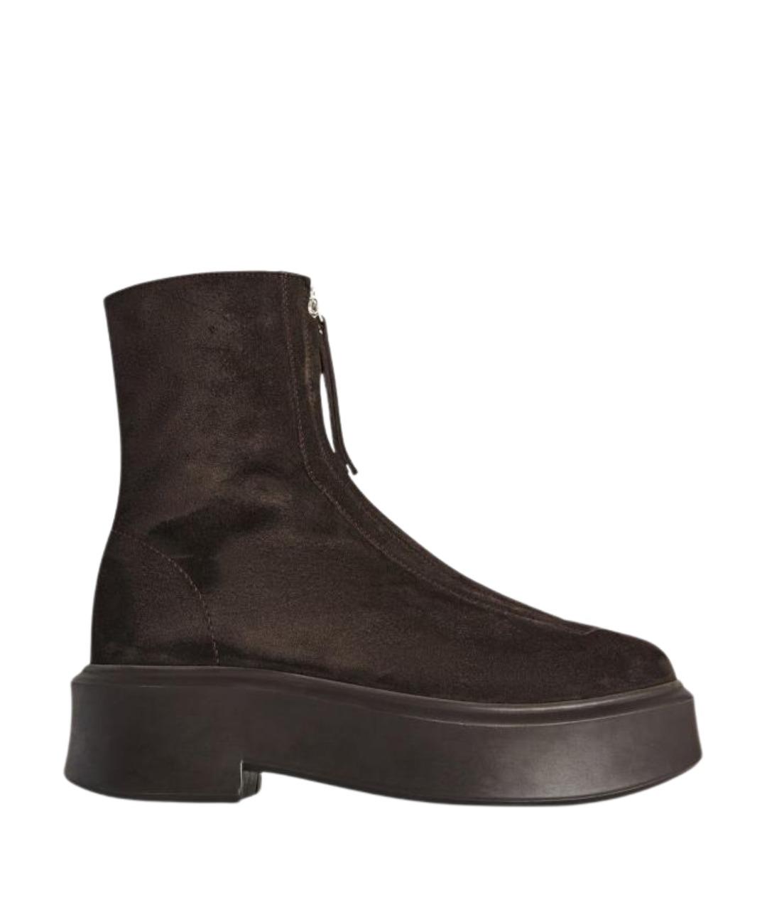 THE ROW Коричневые замшевые ботинки, фото 1