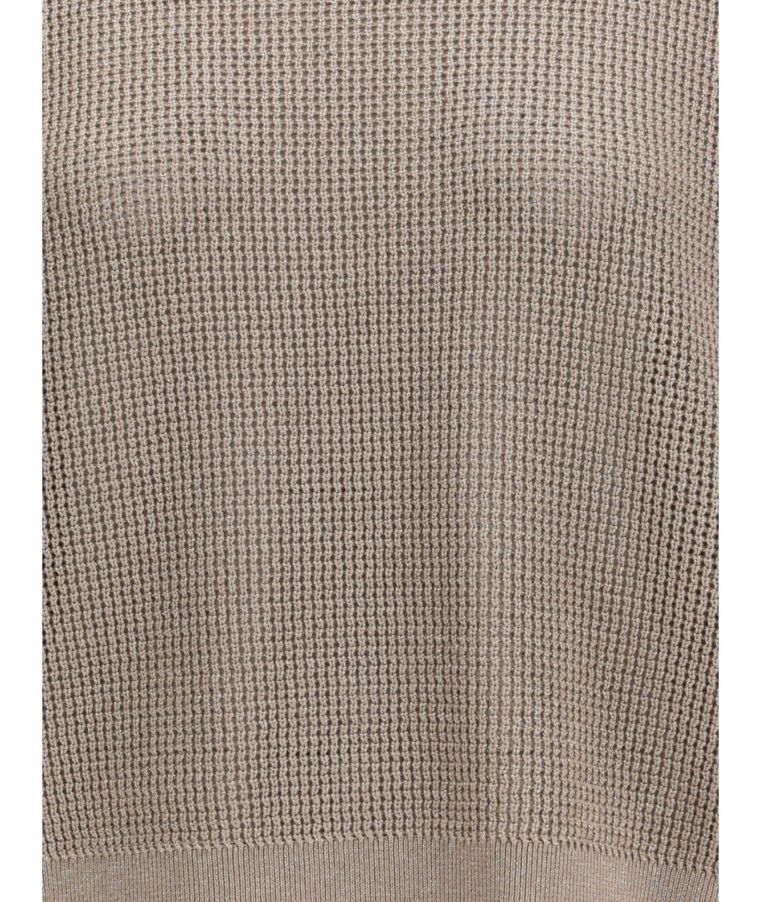 BRUNELLO CUCINELLI Бежевый хлопковый джемпер / свитер, фото 2