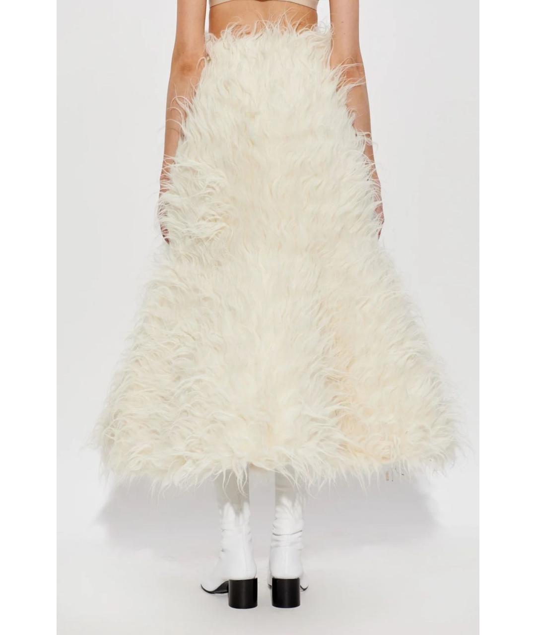 MONCLER Бежевая полиэстеровая юбка миди, фото 2